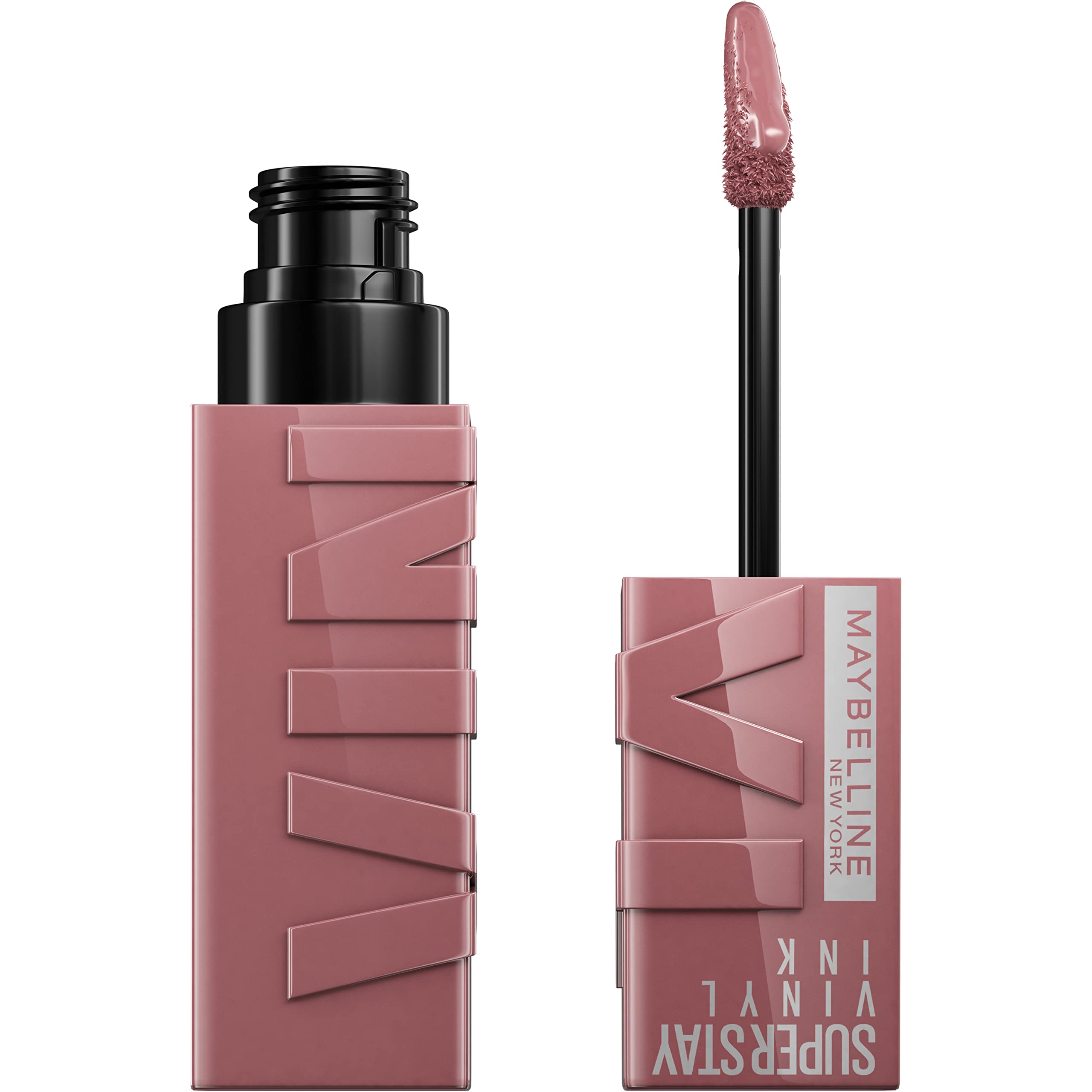 Maybelline Super Stay Vinyl Ink Longwear No-Budge Liquid Lipcolor Makeup, Highly Pigmented Color and Instant Shine, Cheeky, Rose Nude Lipstick, 0.14 fl oz, 1 Count